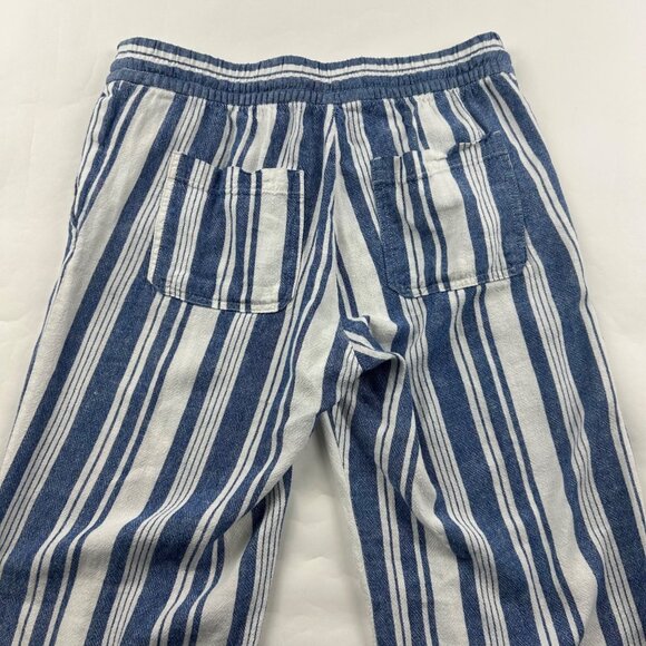 Old Navy Blue Striped Linen Blend Relaxed Leg Lounge Pant S - Picture 7 of 7